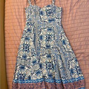 Avec Les Filles Blue and White Dress